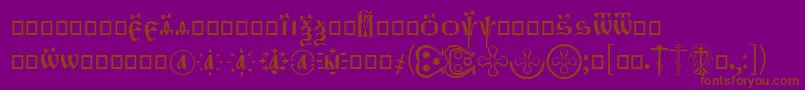 OrthodoxDigitsLoose Font – Brown Fonts on Purple Background