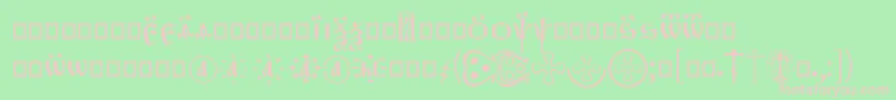 OrthodoxDigitsLoose Font – Pink Fonts on Green Background