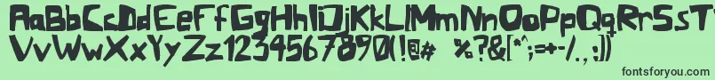 Mafla Font – Black Fonts on Green Background