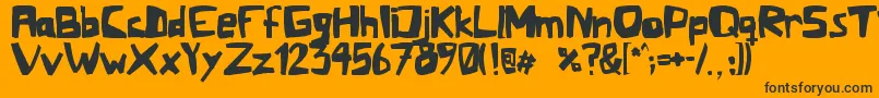 Шрифт Mafla – чёрные шрифты на оранжевом фоне