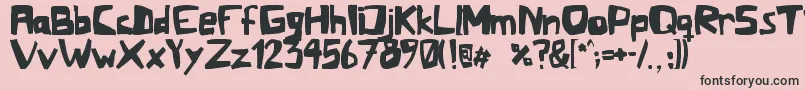 フォントMafla – ピンクの背景に黒い文字