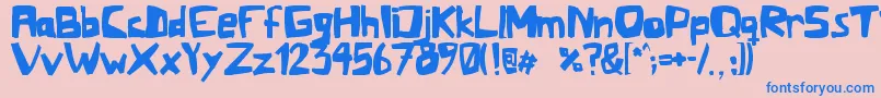 Mafla Font – Blue Fonts on Pink Background