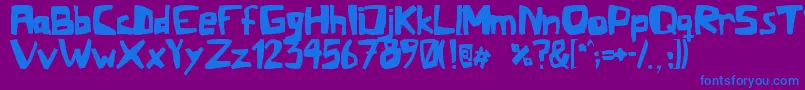 Шрифт Mafla – синие шрифты на фиолетовом фоне