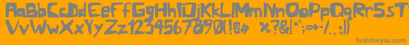 Mafla Font – Gray Fonts on Orange Background