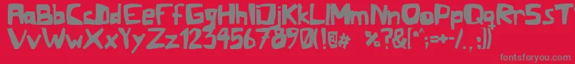 Mafla Font – Gray Fonts on Red Background