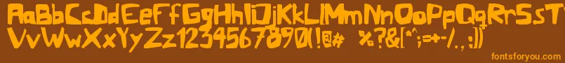 Mafla Font – Orange Fonts on Brown Background