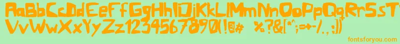 Mafla Font – Orange Fonts on Green Background