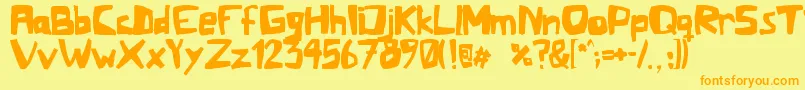Mafla Font – Orange Fonts on Yellow Background