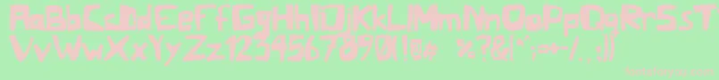 Шрифт Mafla – розовые шрифты на зелёном фоне