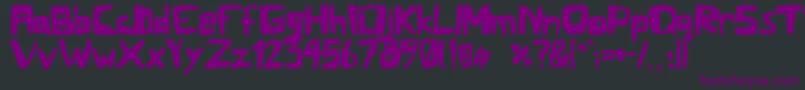 Mafla-fontti – violetit fontit mustalla taustalla