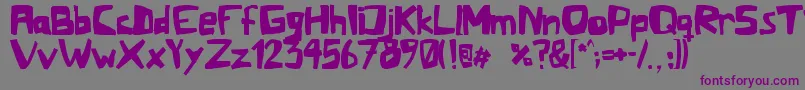 Mafla-fontti – violetit fontit harmaalla taustalla