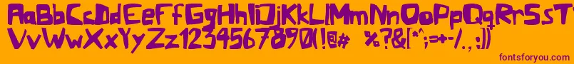 Mafla Font – Purple Fonts on Orange Background