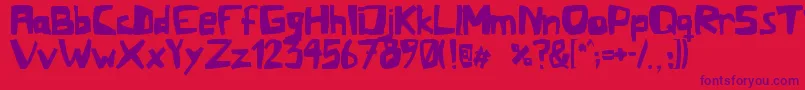 Mafla Font – Purple Fonts on Red Background