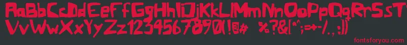Mafla Font – Red Fonts on Black Background