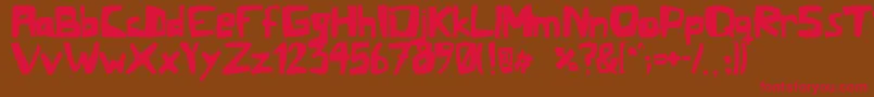 Mafla Font – Red Fonts on Brown Background