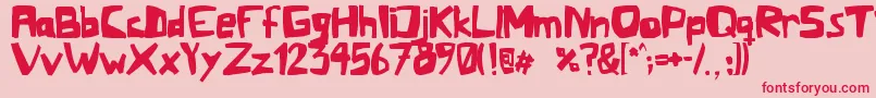 Mafla Font – Red Fonts on Pink Background