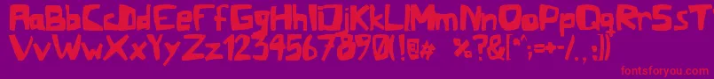 フォントMafla – 紫の背景に赤い文字