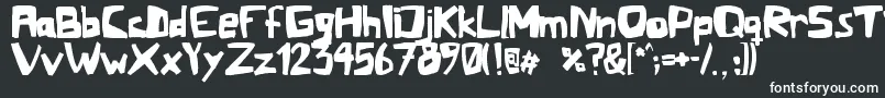Шрифт Mafla – белые шрифты на чёрном фоне