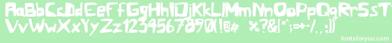 フォントMafla – 緑の背景に白い文字