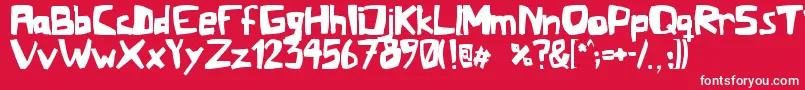 Mafla Font – White Fonts on Red Background