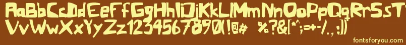 Mafla Font – Yellow Fonts on Brown Background