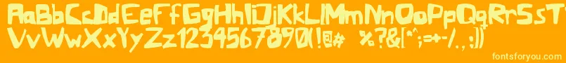 Mafla Font – Yellow Fonts on Orange Background