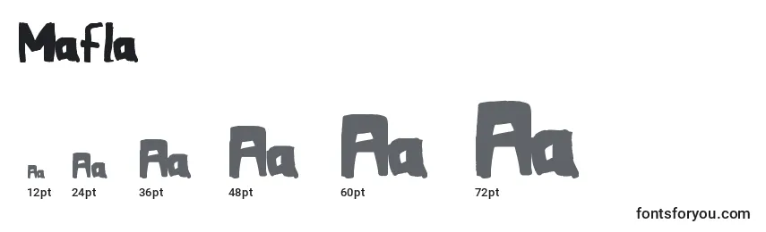 Größen der Schriftart Mafla