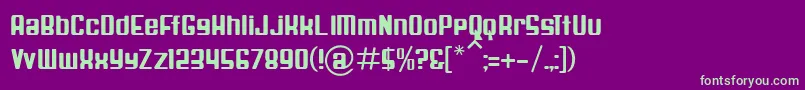 Шрифт SpaceshipBullet – зелёные шрифты на фиолетовом фоне
