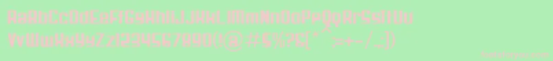 SpaceshipBullet Font – Pink Fonts on Green Background