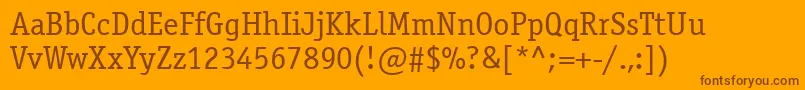 Шрифт Osr45C – коричневые шрифты на оранжевом фоне