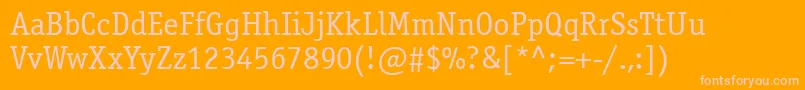 More about Osr45C Font Osr45C Font – Pink Fonts on Orange Background