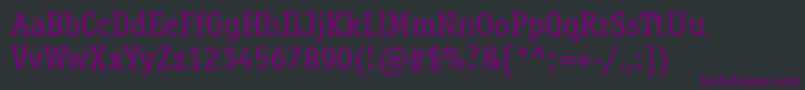 フォントOsr45C – 黒い背景に紫のフォント