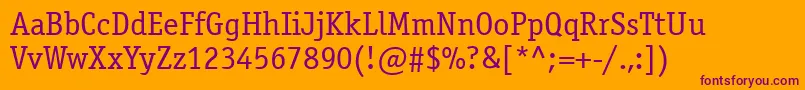 Osr45C Font – Purple Fonts on Orange Background