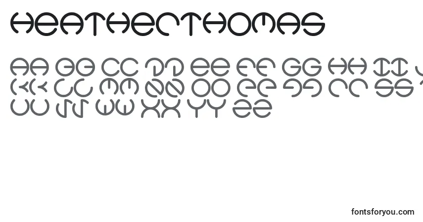 Czcionka HeatherThomas – alfabet, cyfry, specjalne znaki