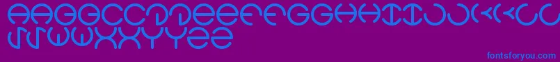 HeatherThomas Font – Blue Fonts on Purple Background