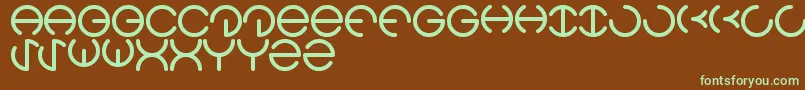 HeatherThomas-fontti – vihreät fontit ruskealla taustalla