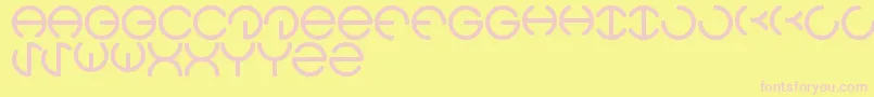 HeatherThomas Font – Pink Fonts on Yellow Background