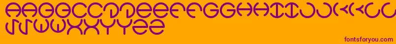 HeatherThomas Font – Purple Fonts on Orange Background