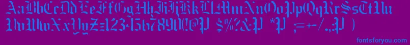 NakedMonk Font – Blue Fonts on Purple Background