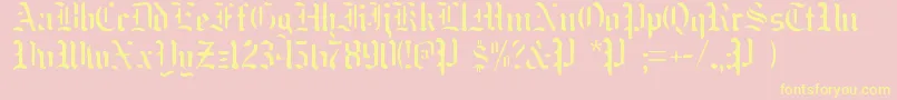 NakedMonk Font – Yellow Fonts on Pink Background