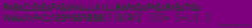 Danceclub Font – Black Fonts on Purple Background