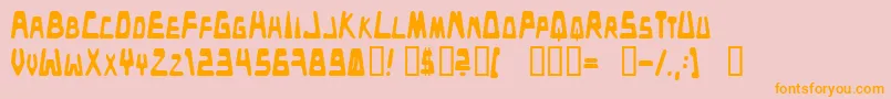 Danceclub Font – Orange Fonts on Pink Background