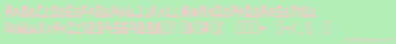 Danceclub Font – Pink Fonts on Green Background