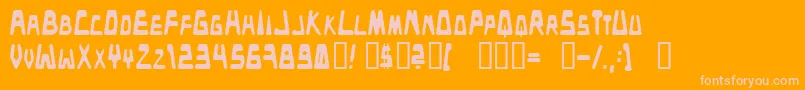 Danceclub Font – Pink Fonts on Orange Background