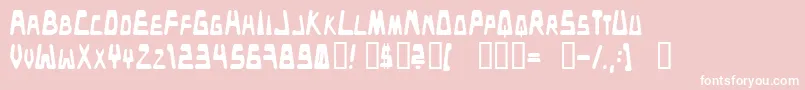 Danceclub Font – White Fonts on Pink Background