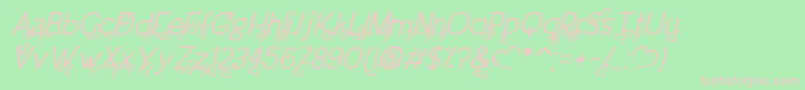 Police DreamLoveValentineItalic – polices roses sur fond vert