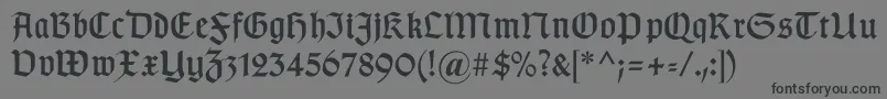 Gotischc Font – Black Fonts on Gray Background