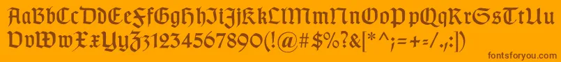 More about Gotischc Font Gotischc Font – Brown Fonts on Orange Background