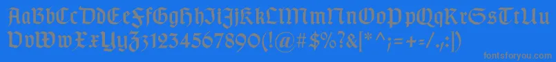 Gotischc Font – Gray Fonts on Blue Background