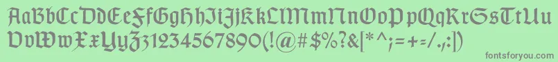 Gotischc Font – Gray Fonts on Green Background
